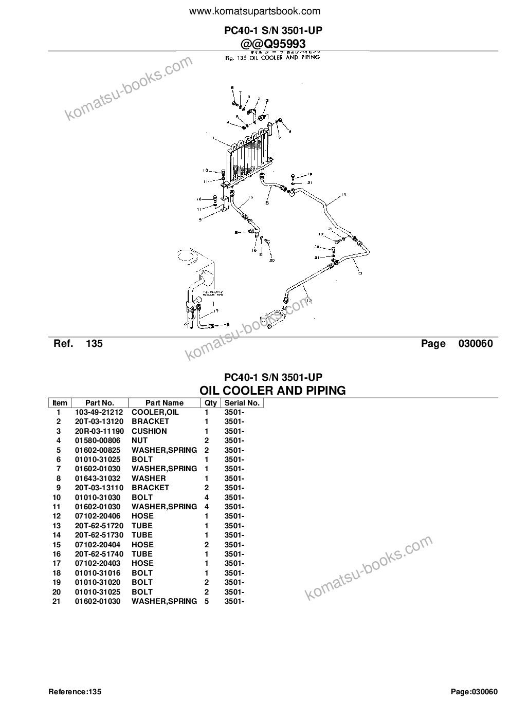 Komatsu pc40-1 s/n 3501-up Parts catalog cover Page 9 Komatsu pc40-1 s/n 3501-up Parts catalog cover Page 9