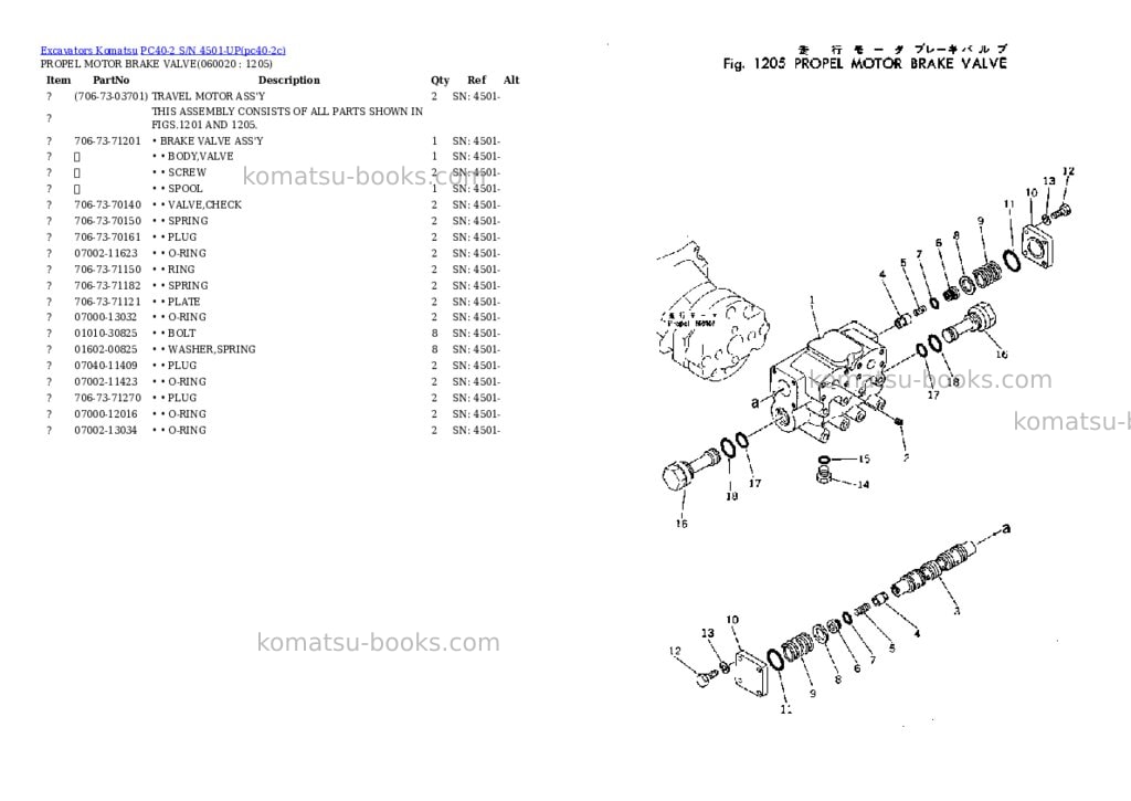 Komatsu pc40-2 s/n 4501-up Parts catalog cover Page 10