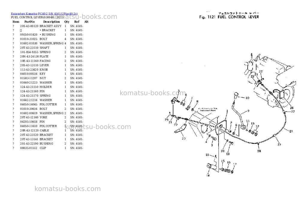 Komatsu pc40-2 s/n 4501-up Parts catalog cover Page 3