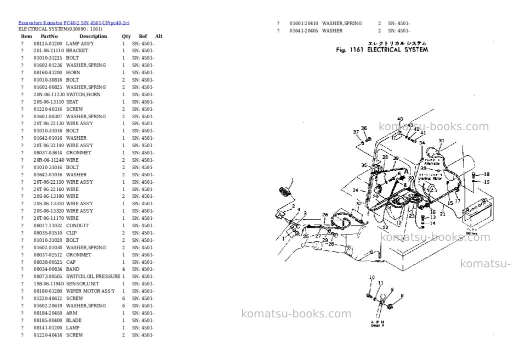 Komatsu pc40-2 s/n 4501-up Parts catalog cover Page 8