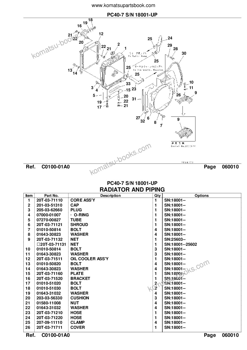Komatsu pc40-7 s/n 18001-up Parts catalog cover Page 8 Komatsu pc40-7 s/n 18001-up Parts catalog cover Page 8