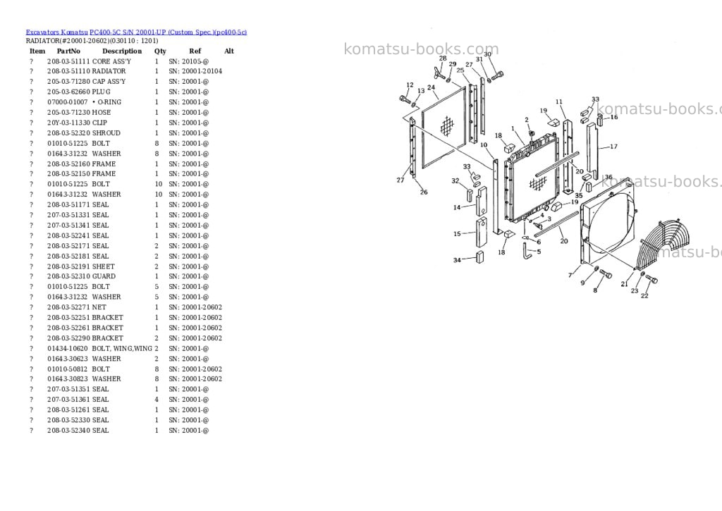 Komatsu pc400-5c s/n 20001-up custom spec. Parts catalog cover Page 10 Komatsu pc400-5c s/n 20001-up custom spec. Parts catalog cover Page 10