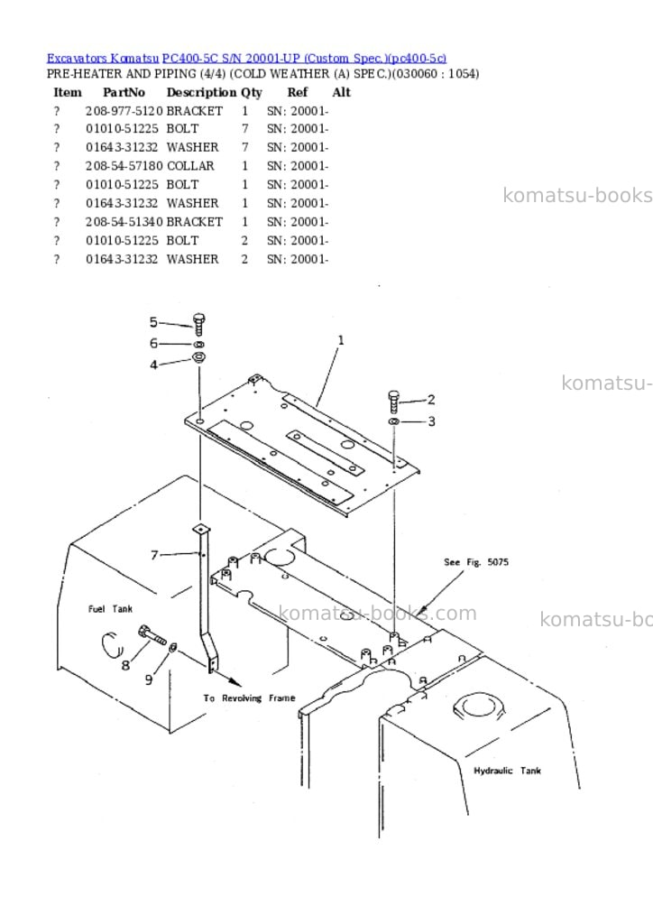Komatsu pc400-5c s/n 20001-up custom spec. Parts catalog cover Page 5 Komatsu pc400-5c s/n 20001-up custom spec. Parts catalog cover Page 5