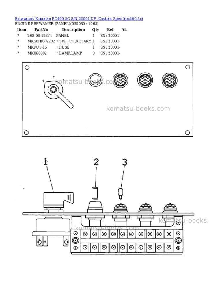 Komatsu pc400-5c s/n 20001-up custom spec. Parts catalog cover Page 7 Komatsu pc400-5c s/n 20001-up custom spec. Parts catalog cover Page 7