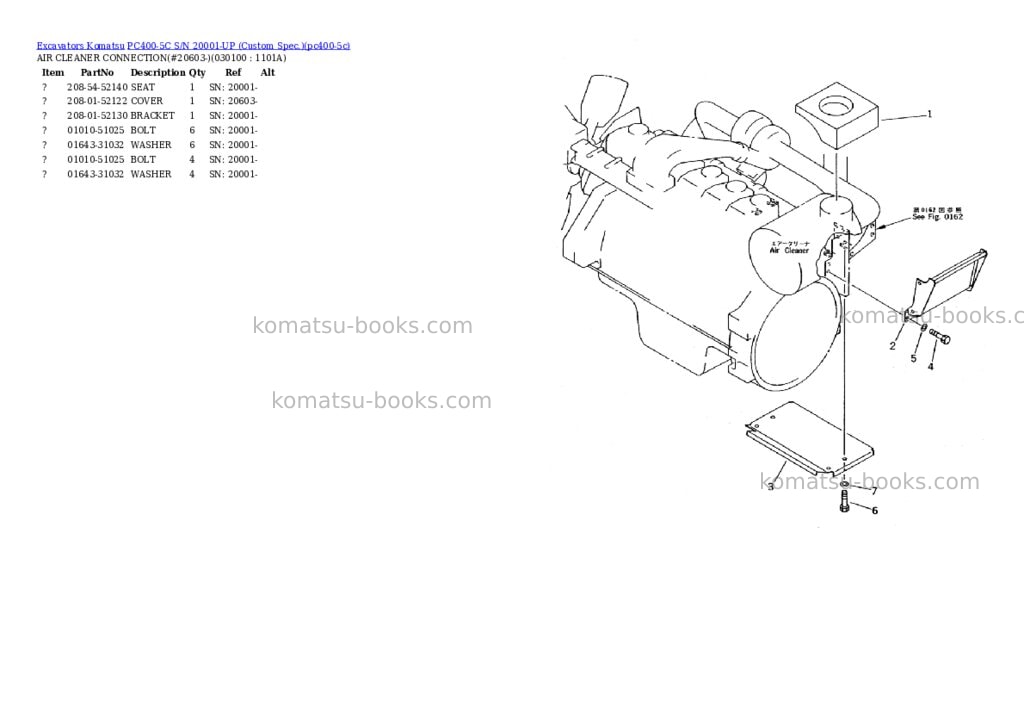 Komatsu pc400-5c s/n 20001-up custom spec. Parts catalog cover Page 9 Komatsu pc400-5c s/n 20001-up custom spec. Parts catalog cover Page 9