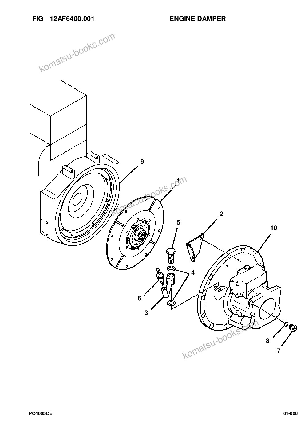 Komatsu pc400lc-5 s/n a40001-a70500 Parts catalog cover Page 8 Komatsu pc400lc-5 s/n a40001-a70500 Parts catalog cover Page 8