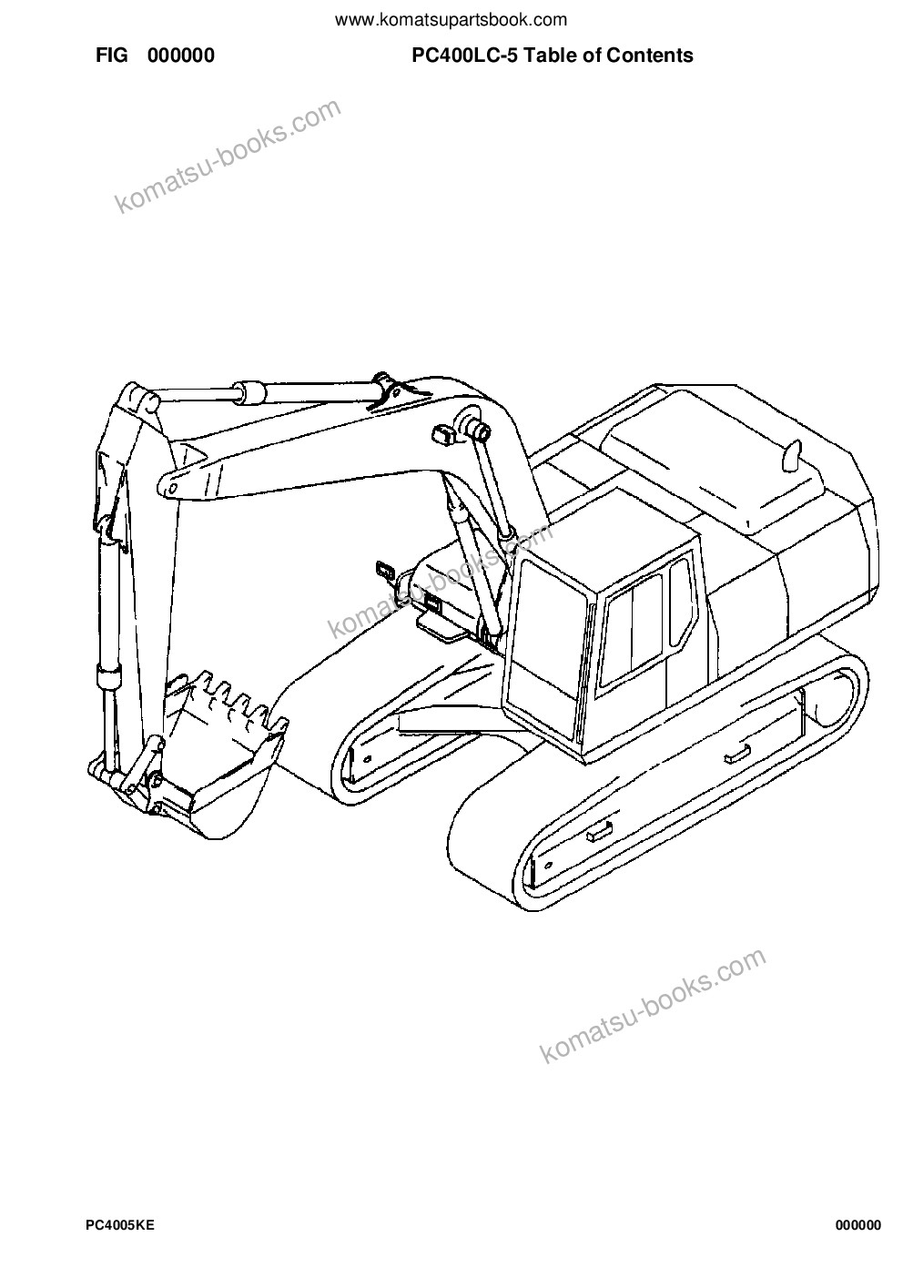 Komatsu pc400lc-5 s/n a70501-up Parts catalog cover Komatsu pc400lc-5 s/n a70501-up Parts catalog cover