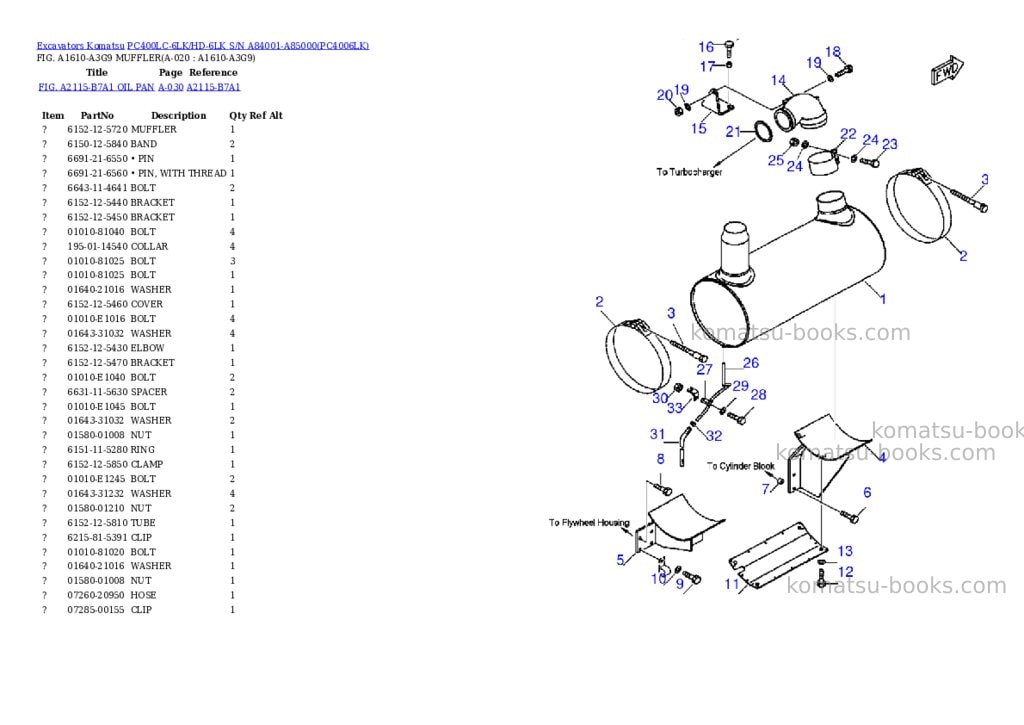 Komatsu pc400lc-6lk/hd-6lk s/n a84001-a85000 Parts catalog cover Page 10