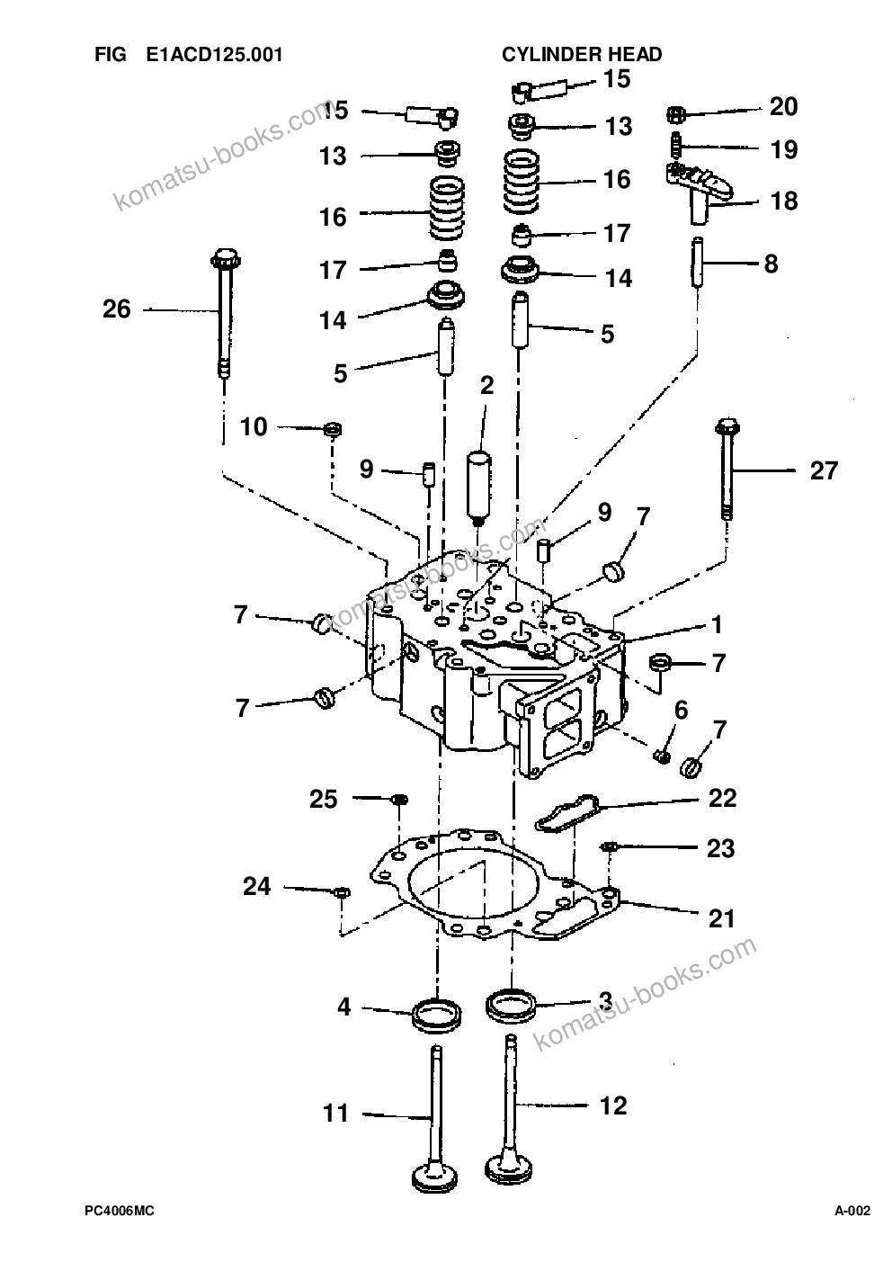 Komatsu pc400lc-6lk/hd-6lk s/n a83001-a84000 Parts catalog cover Page 4