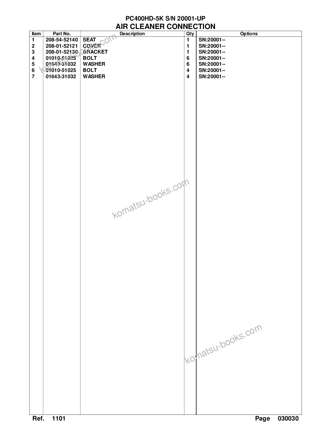 Komatsu pc400hd-5k s/n 20001-up Parts catalog cover Page 8 Komatsu pc400hd-5k s/n 20001-up Parts catalog cover Page 8