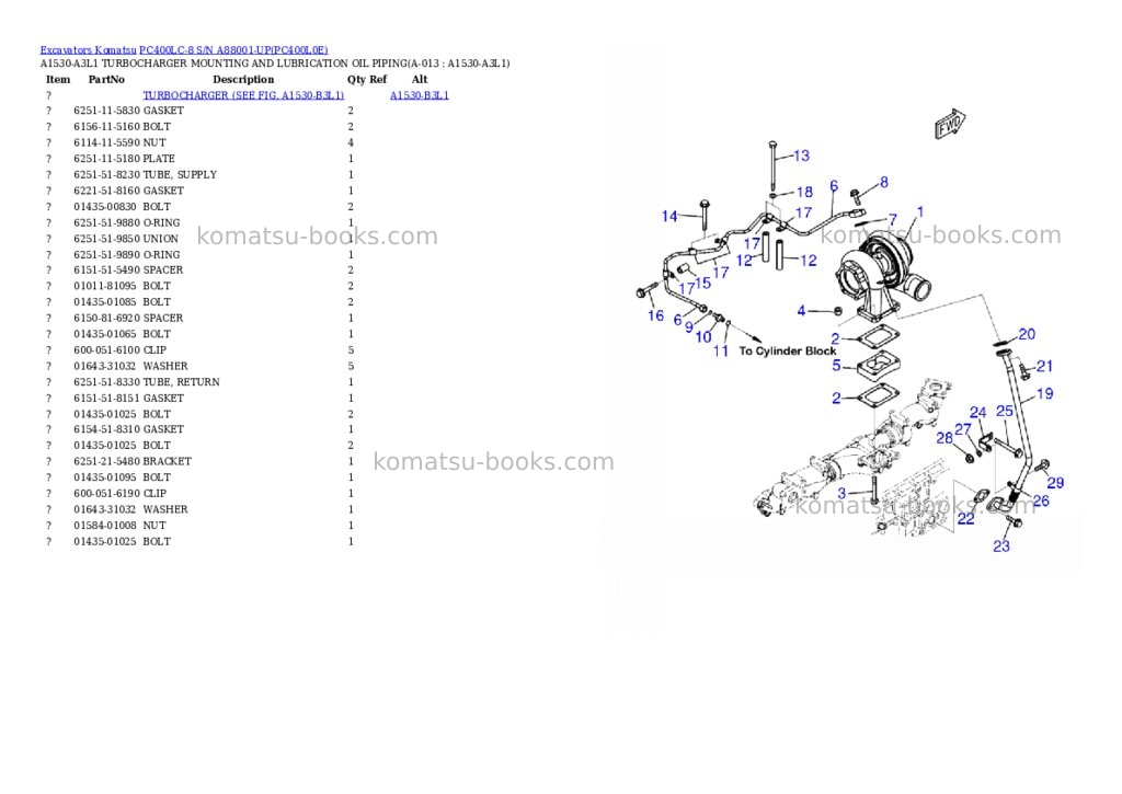 Komatsu pc400lc-8 s/n a88001-up Parts catalog cover Page 5