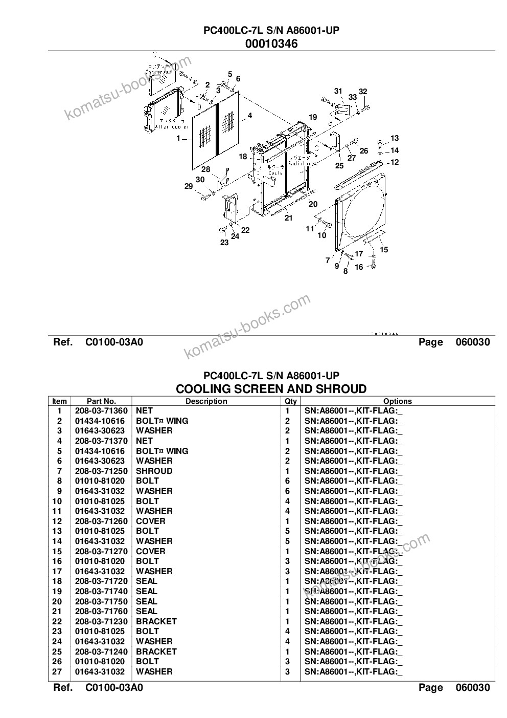 Komatsu pc400lc-7l s/n a86001-up Parts catalog cover Page 10