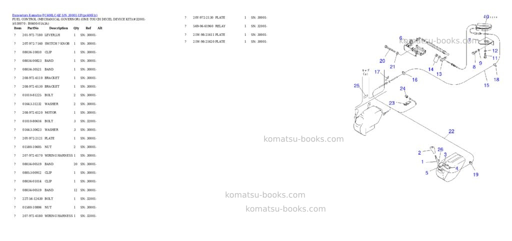 Komatsu pc400lc-6z s/n 30001-up Parts catalog cover Page 6 Komatsu pc400lc-6z s/n 30001-up Parts catalog cover Page 6