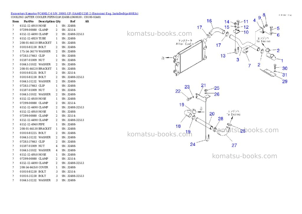 Komatsu PC400LC-6 S/N 30001-UP (SAA6D125E-2 (Emission) Eng. Installed) Parts catalog cover Page 7 Komatsu PC400LC-6 S/N 30001-UP (SAA6D125E-2 (Emission) Eng. Installed) Parts catalog cover Page 7