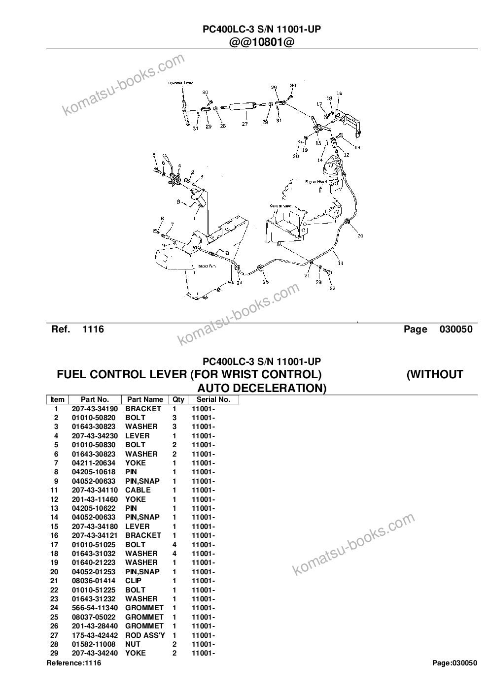 Komatsu PC400LC-3 S/N 11001-UP Parts catalog cover Page 8 Komatsu PC400LC-3 S/N 11001-UP Parts catalog cover Page 8