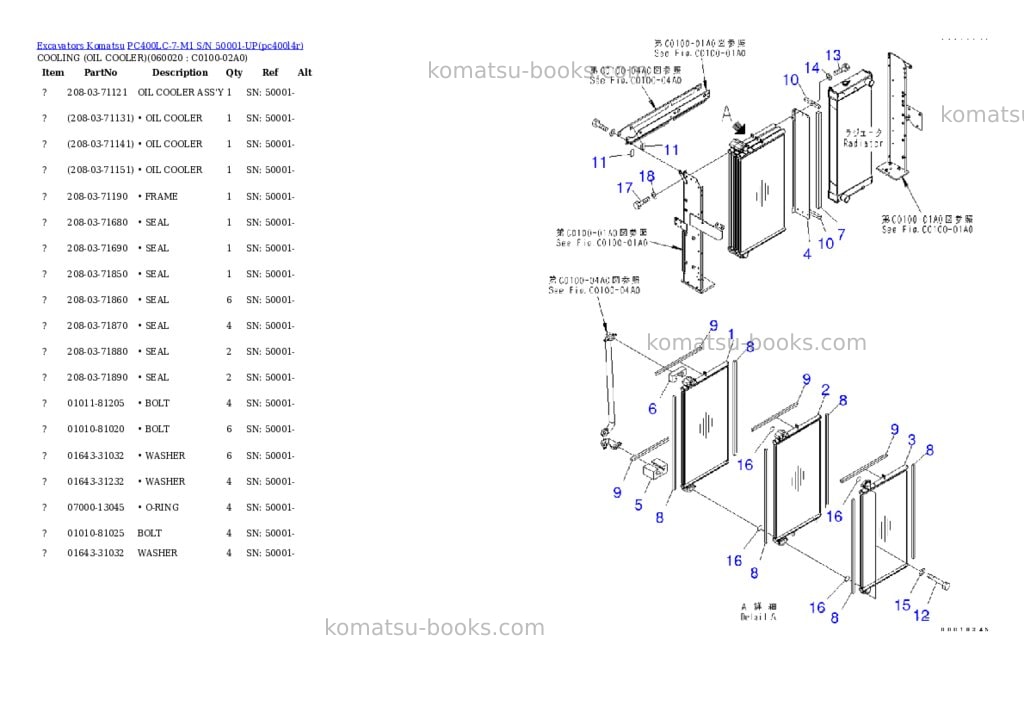 Komatsu pc400lc-7-m1 s/n 50001-up Parts catalog cover Page 5