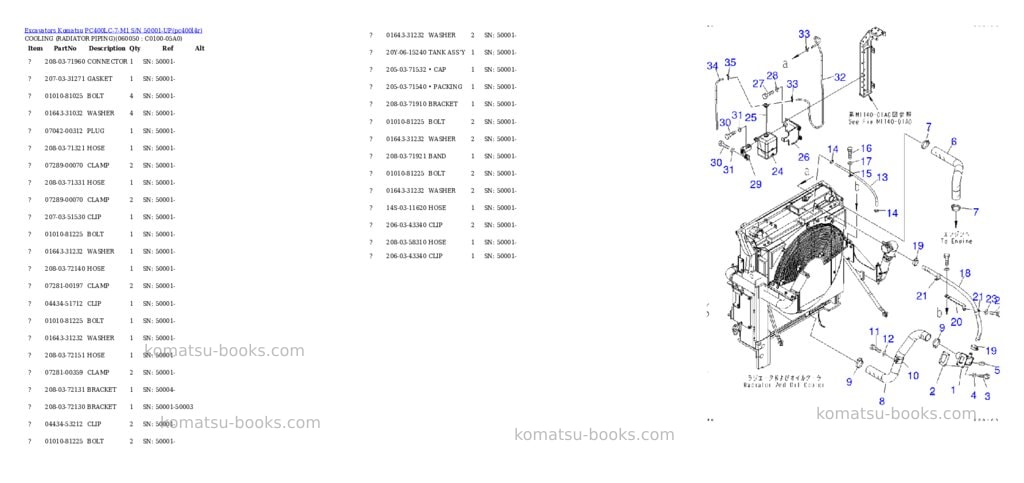 Komatsu pc400lc-7-m1 s/n 50001-up Parts catalog cover Page 8