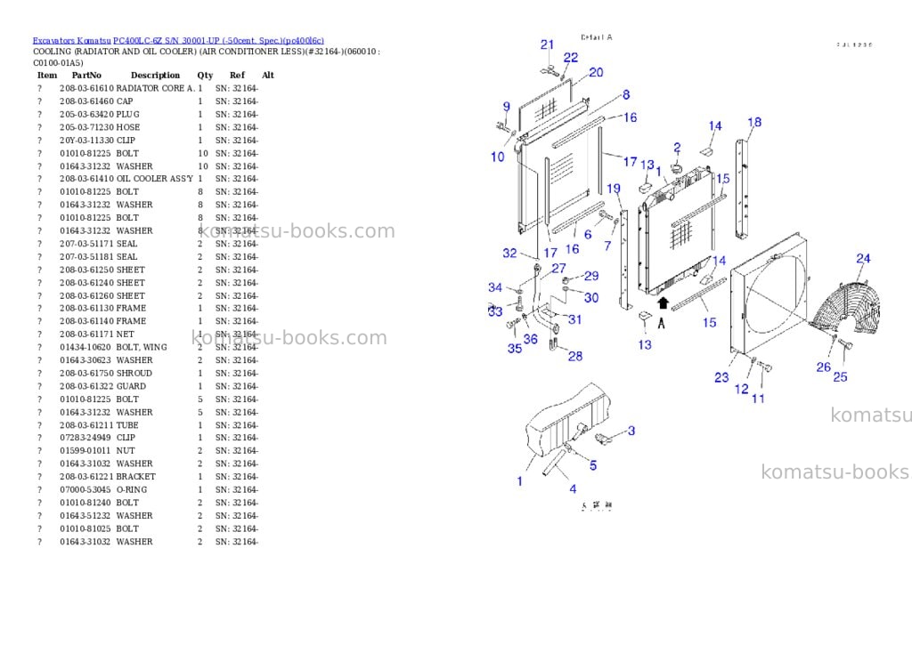 Komatsu PC400LC-6Z S/N 30001-UP (-50cent. Spec.) Parts catalog cover Page 3 Komatsu PC400LC-6Z S/N 30001-UP (-50cent. Spec.) Parts catalog cover Page 3