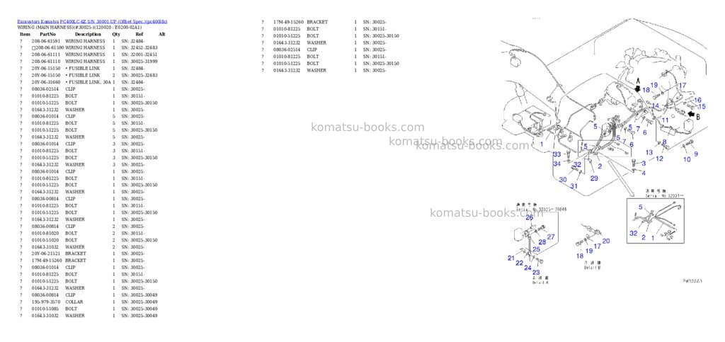 Komatsu PC400LC-6Z S/N 30001-UP (Offset Spec.) Parts catalog cover Page 10 Komatsu PC400LC-6Z S/N 30001-UP (Offset Spec.) Parts catalog cover Page 10