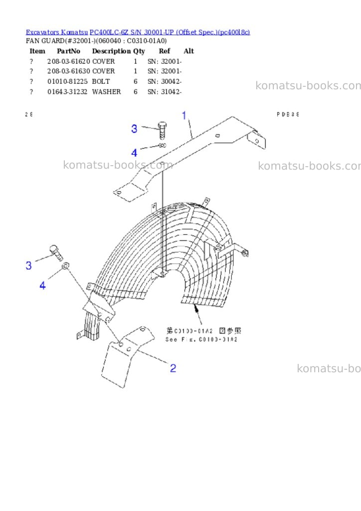 Komatsu PC400LC-6Z S/N 30001-UP (Offset Spec.) Parts catalog cover Page 5 Komatsu PC400LC-6Z S/N 30001-UP (Offset Spec.) Parts catalog cover Page 5