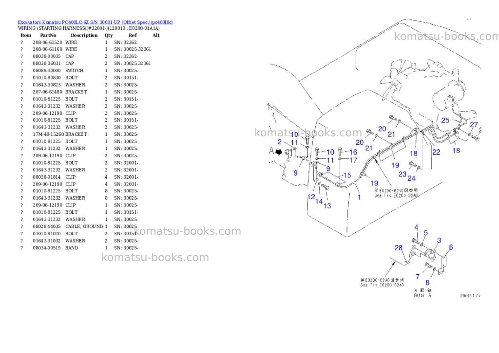 Komatsu PC400LC-6Z S/N 30001-UP (Offset Spec.) Parts catalog cover Page 9 Komatsu PC400LC-6Z S/N 30001-UP (Offset Spec.) Parts catalog cover Page 9
