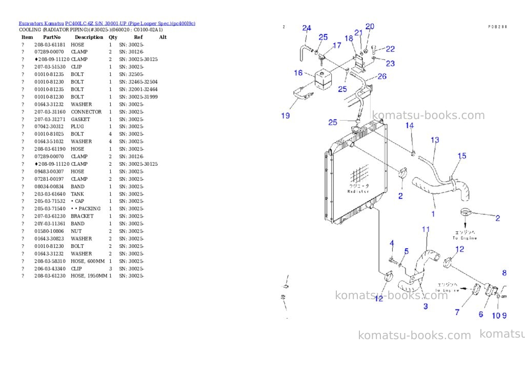 Komatsu PC400LC-6Z S/N 30001-UP (Pipe Looper Spec.) Parts catalog cover Page 3 Komatsu PC400LC-6Z S/N 30001-UP (Pipe Looper Spec.) Parts catalog cover Page 3