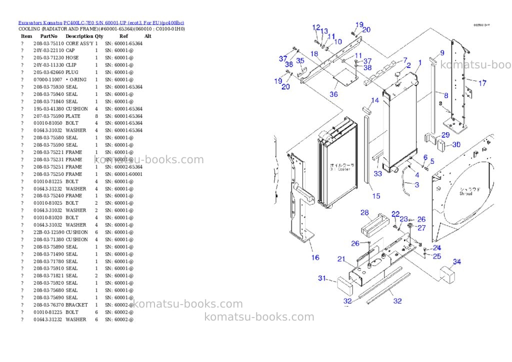 Komatsu pc400lc-7e0 s/n 60001-up ecot3, for eu Parts catalog cover Page 5 Komatsu pc400lc-7e0 s/n 60001-up ecot3, for eu Parts catalog cover Page 5