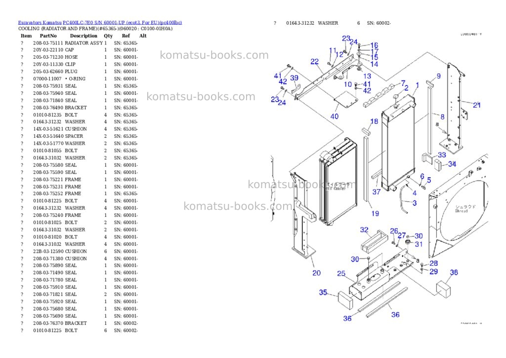 Komatsu pc400lc-7e0 s/n 60001-up ecot3, for eu Parts catalog cover Page 6 Komatsu pc400lc-7e0 s/n 60001-up ecot3, for eu Parts catalog cover Page 6
