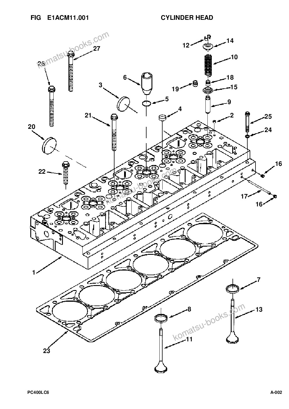 Komatsu pc400lc-6lc/hd-6lc s/n a80001-a83000 Parts catalog cover Page 5 Komatsu pc400lc-6lc/hd-6lc s/n a80001-a83000 Parts catalog cover Page 5