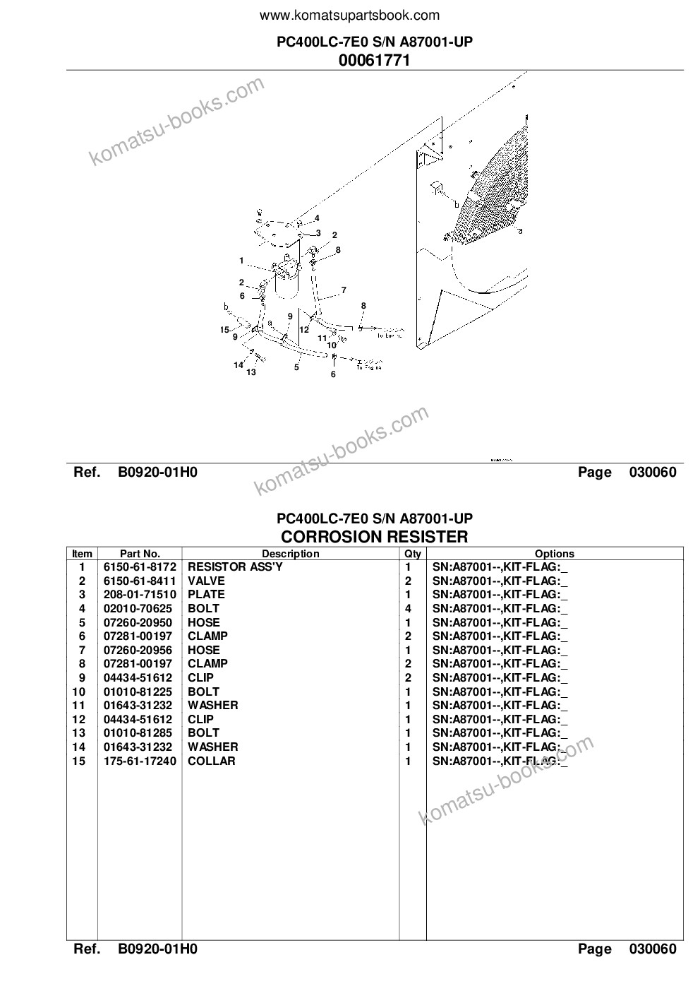 Komatsu pc400lc-7e0 s/n a87001-up Parts catalog cover Page 8 Komatsu pc400lc-7e0 s/n a87001-up Parts catalog cover Page 8