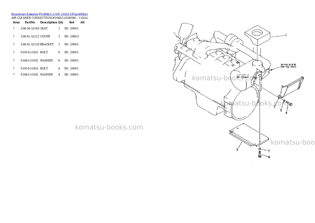 Komatsu pc400lc-5 s/n 10351-up Parts catalog cover Page 3 Komatsu pc400lc-5 s/n 10351-up Parts catalog cover Page 3