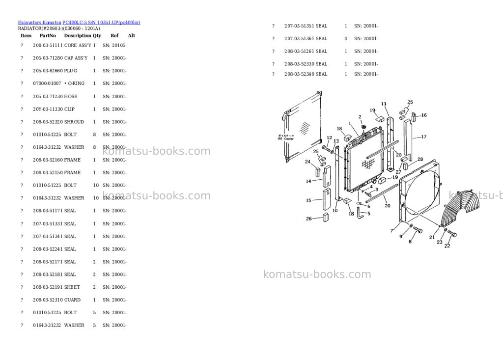 Komatsu pc400lc-5 s/n 10351-up Parts catalog cover Page 5 Komatsu pc400lc-5 s/n 10351-up Parts catalog cover Page 5
