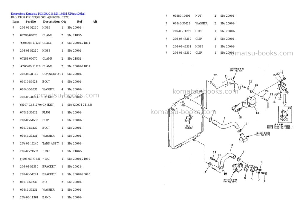 Komatsu pc400lc-5 s/n 10351-up Parts catalog cover Page 6 Komatsu pc400lc-5 s/n 10351-up Parts catalog cover Page 6
