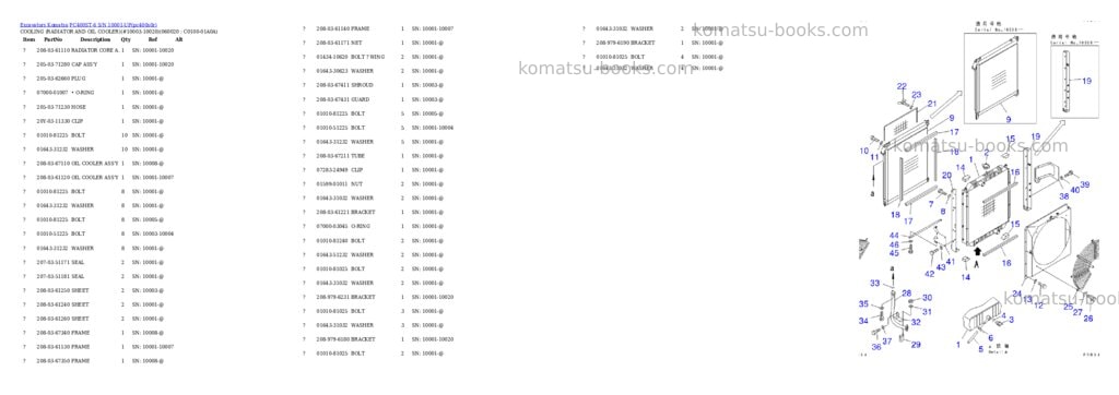 Komatsu pc400st-6 s/n 10001-up Parts catalog cover Page 10
