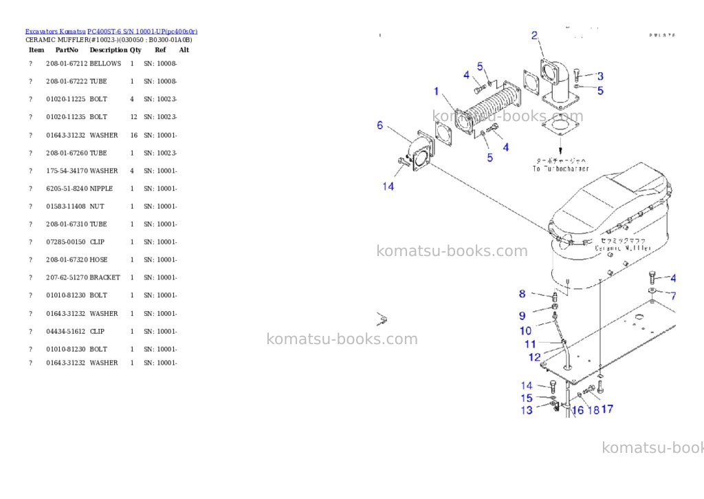 Komatsu pc400st-6 s/n 10001-up Parts catalog cover Page 4