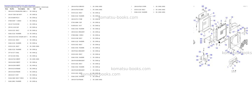 Komatsu pc400st-6 s/n 10001-up Parts catalog cover Page 9