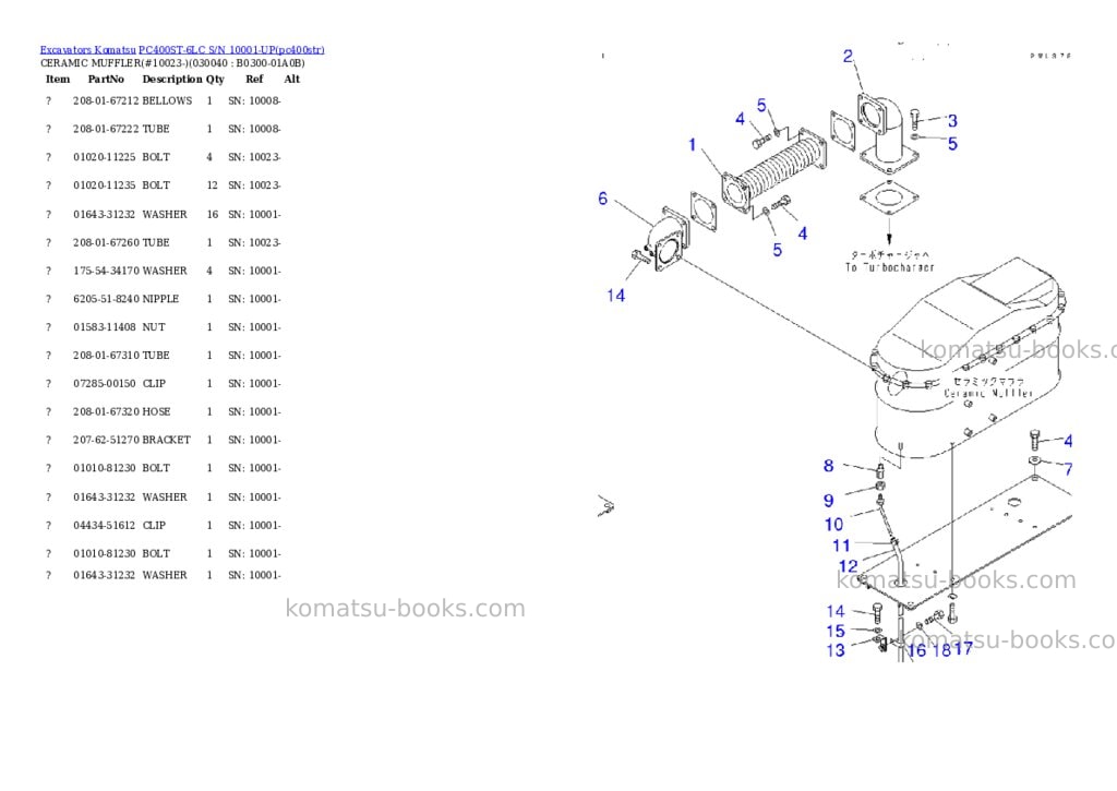 Komatsu pc400st-6lc s/n 10001-up Parts catalog cover Page 3 Komatsu pc400st-6lc s/n 10001-up Parts catalog cover Page 3