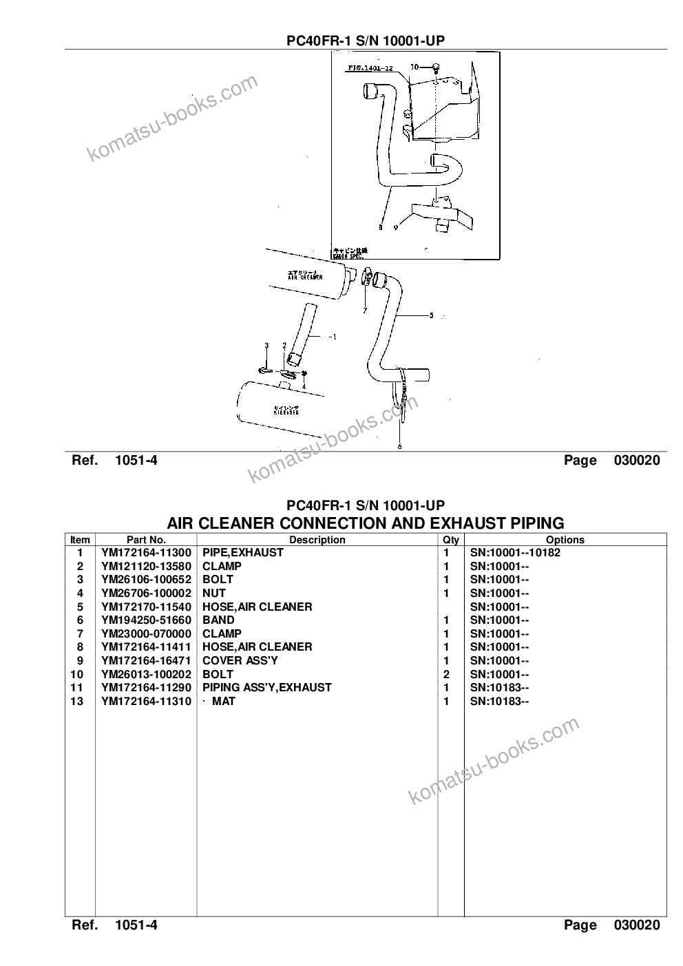 Komatsu pc40fr-1 s/n 10001-up Parts catalog cover Page 4 Komatsu pc40fr-1 s/n 10001-up Parts catalog cover Page 4