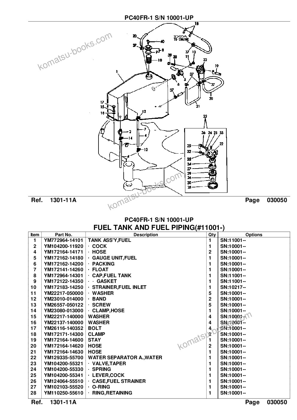 Komatsu pc40fr-1 s/n 10001-up Parts catalog cover Page 9 Komatsu pc40fr-1 s/n 10001-up Parts catalog cover Page 9