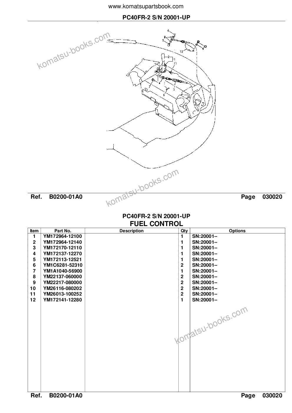 Komatsu pc40fr-2 s/n 20001-up Parts catalog cover Page 4