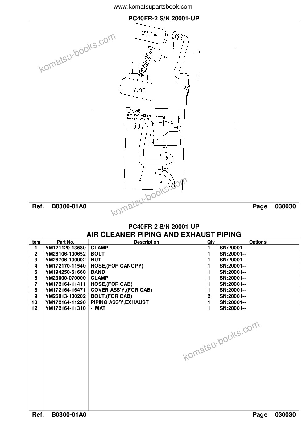 Komatsu pc40fr-2 s/n 20001-up Parts catalog cover Page 5
