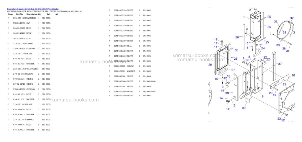 Komatsu pc40mr-2-ac s/n 8001-up Parts catalog cover Page 5