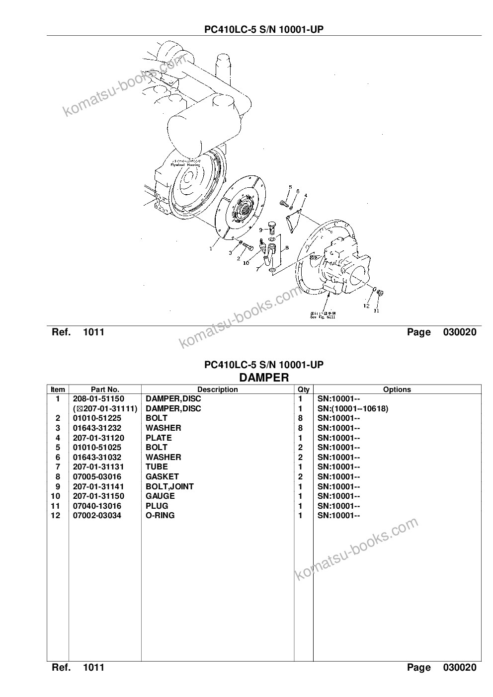 Komatsu PC410LC-5 S/N 10001-UP Parts catalog cover Page 4 Komatsu PC410LC-5 S/N 10001-UP Parts catalog cover Page 4