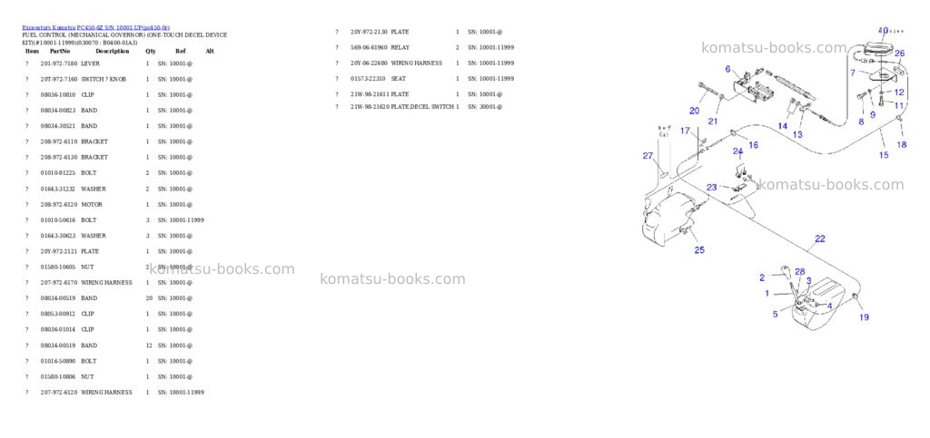Komatsu pc450-6z s/n 10001-up Parts catalog cover Page 6 Komatsu pc450-6z s/n 10001-up Parts catalog cover Page 6