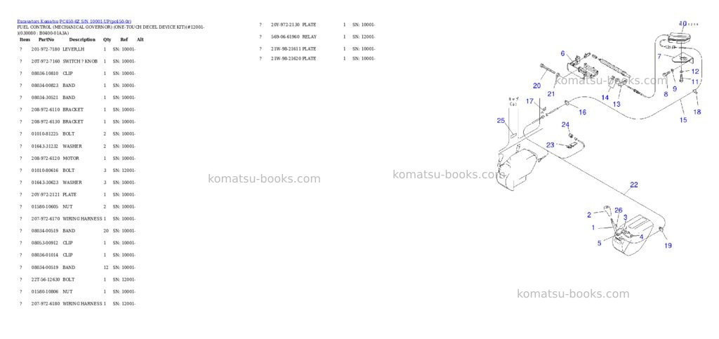 Komatsu pc450-6z s/n 10001-up Parts catalog cover Page 7 Komatsu pc450-6z s/n 10001-up Parts catalog cover Page 7