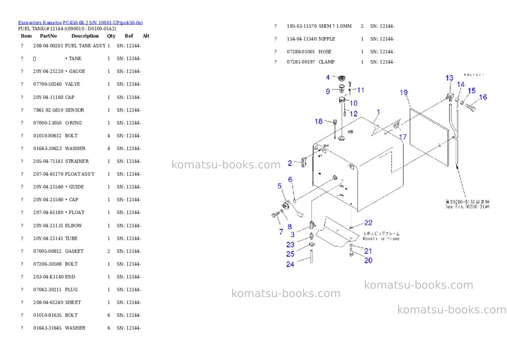 Komatsu pc450-6k-j s/n 10001-up Parts catalog cover Page 9 Komatsu pc450-6k-j s/n 10001-up Parts catalog cover Page 9