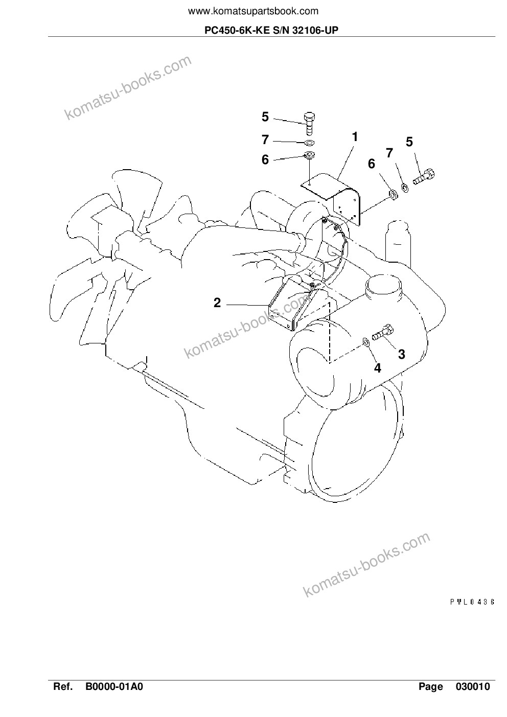 Komatsu pc450-6k-ke s/n 32106-up Parts catalog cover Page 3