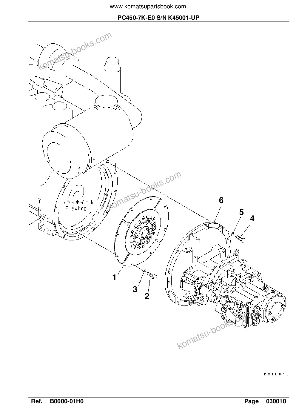 Komatsu pc450-7k-e0 s/n k45001-up Parts catalog cover Page 3