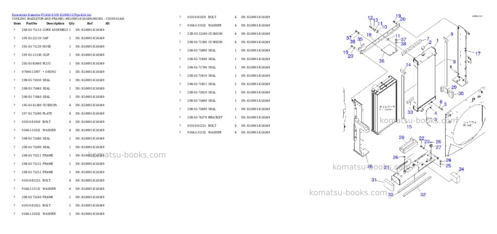 Komatsu pc450-8 s/n k50001-up Parts catalog cover Page 4 Komatsu pc450-8 s/n k50001-up Parts catalog cover Page 4