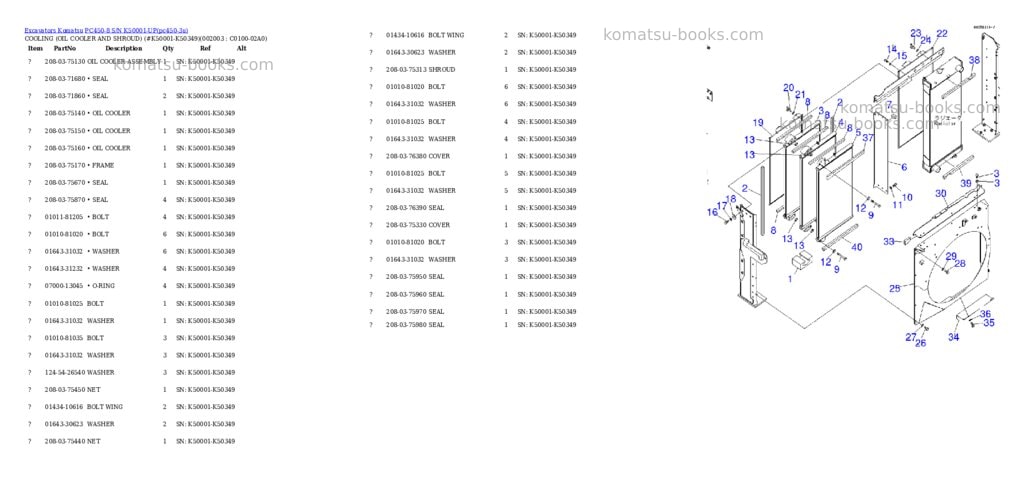 Komatsu pc450-8 s/n k50001-up Parts catalog cover Page 6 Komatsu pc450-8 s/n k50001-up Parts catalog cover Page 6